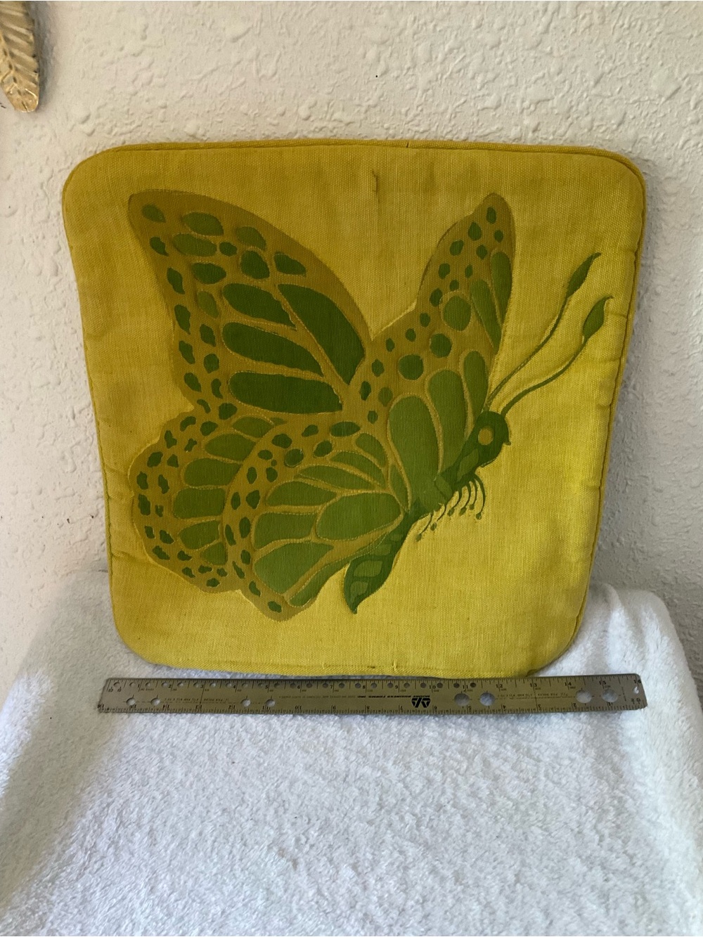 Vintage Butterfly Print Graphic Quilted Pillow Cover double-sided